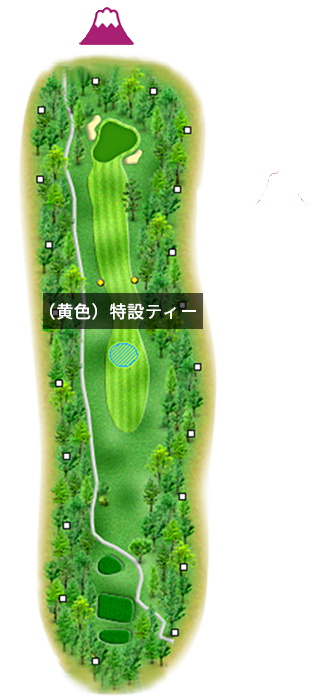 敷島カントリー倶楽部 IN16番ホール コース図