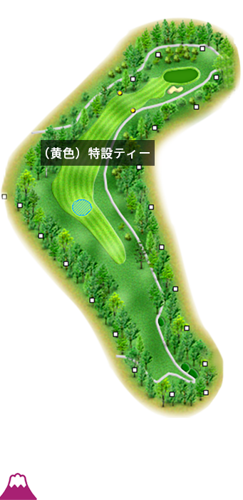 敷島カントリー倶楽部 IN17番ホール コース図