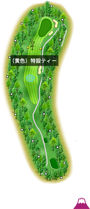 敷島カントリー倶楽部 OUT3番ホール コース図