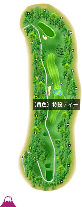敷島カントリー倶楽部 OUT5番ホール コース図