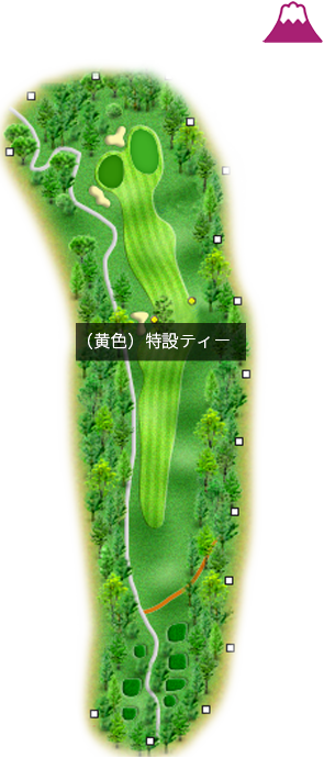 敷島カントリー倶楽部 OUT6番ホール コース図