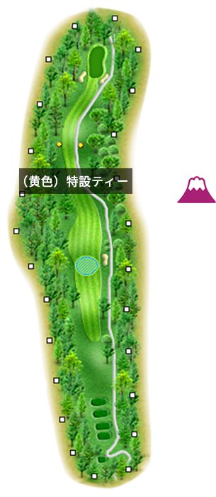敷島カントリー倶楽部 OUT7番ホール コース図