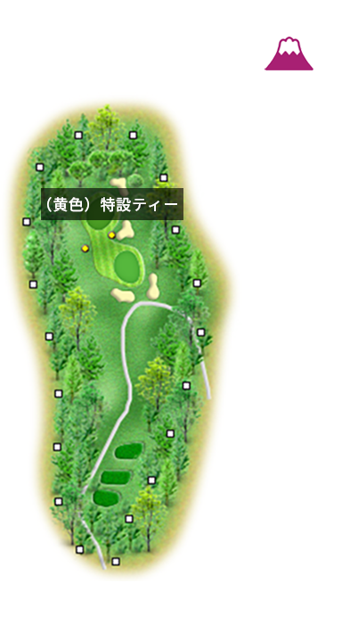 敷島カントリー倶楽部 OUT8番ホール コース図