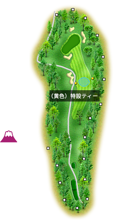 敷島カントリー倶楽部 OUT9番ホール コース図