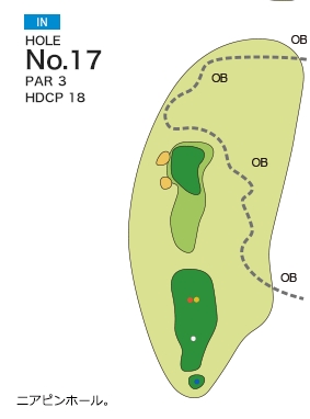 丸の内倶楽部 IN17番ホール コース図