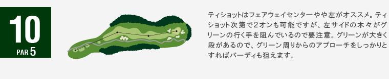 ジャパンクラシックカントリー倶楽部 キングIN10番ホール コース図