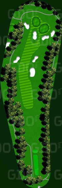 常陽カントリー倶楽部 OUT6番ホール コース図