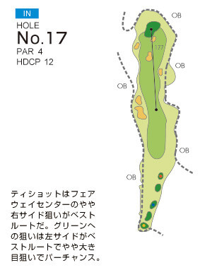 ニューキャピタルゴルフ倶楽部 IN17番ホール コース図