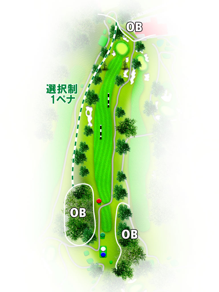 大新潟カントリークラブ 三条コース OUT9番ホール コース図