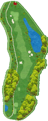 ミッションバレーゴルフクラブ OUT4番ホール コース図