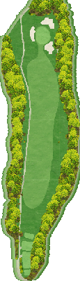 葵カントリークラブ 竹千代OUT1番ホール コース図