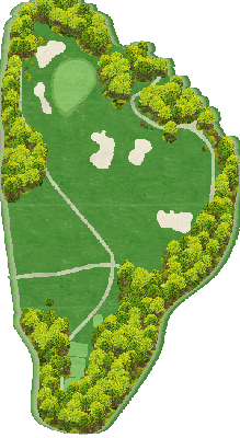 葵カントリークラブ 竹千代OUT6番ホール コース図