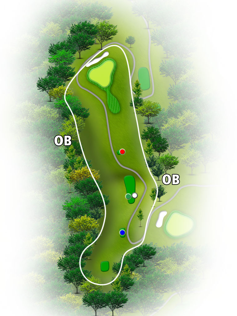 二丈カントリークラブ IN11番ホール コース図