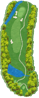 デイリー郡上カントリー倶楽部 レイクコース6番ホール コース図