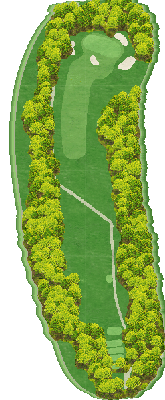 岡山カントリークラブ 桃の郷コース IN18番ホール コース図