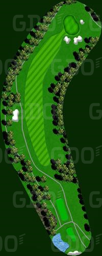 千葉カントリークラブ 野田コース OUT9番ホール コース図