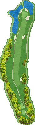 きたかみカントリークラブ OUT9番ホール コース図