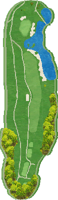 きたかみカントリークラブ IN18番ホール コース図