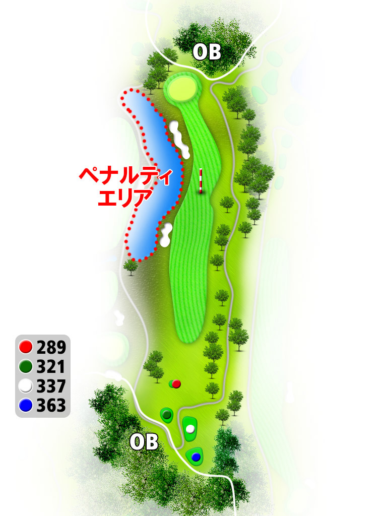 金沢セントラルカントリー倶楽部 OUT3番ホール コース図