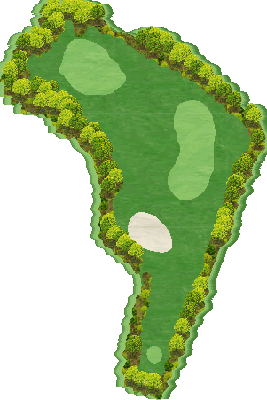 国際レディースゴルフ倶楽部 OUT7番ホール コース図