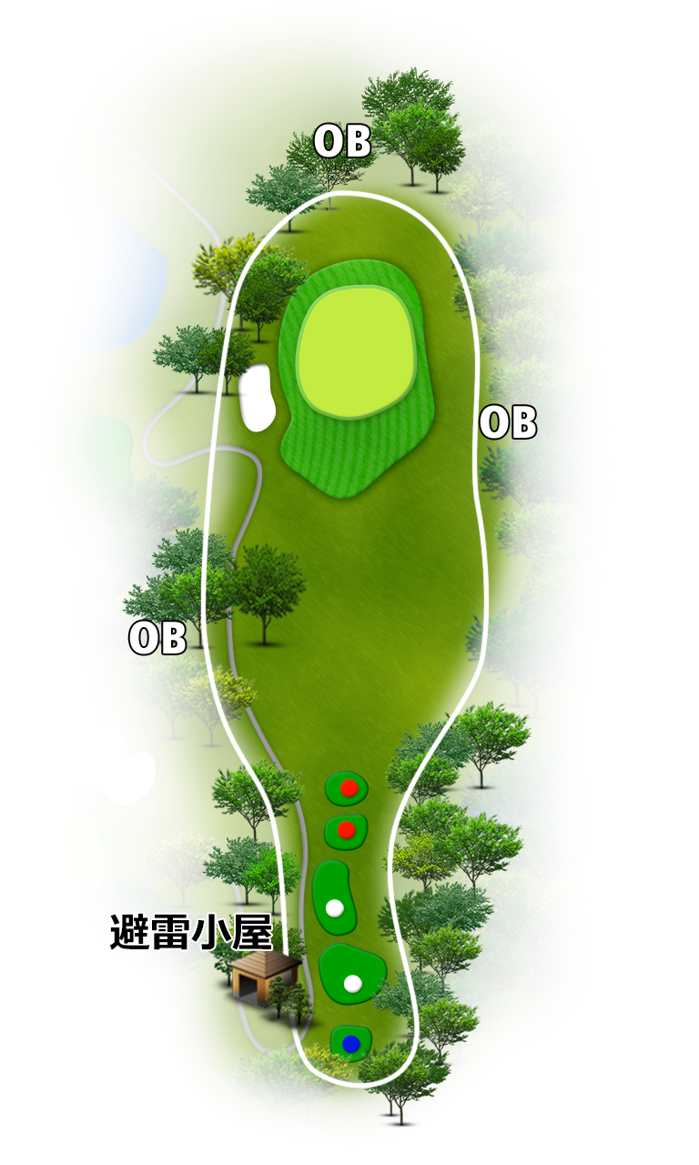 ロータリーゴルフ倶楽部 オールドコースOUT3番ホール コース図
