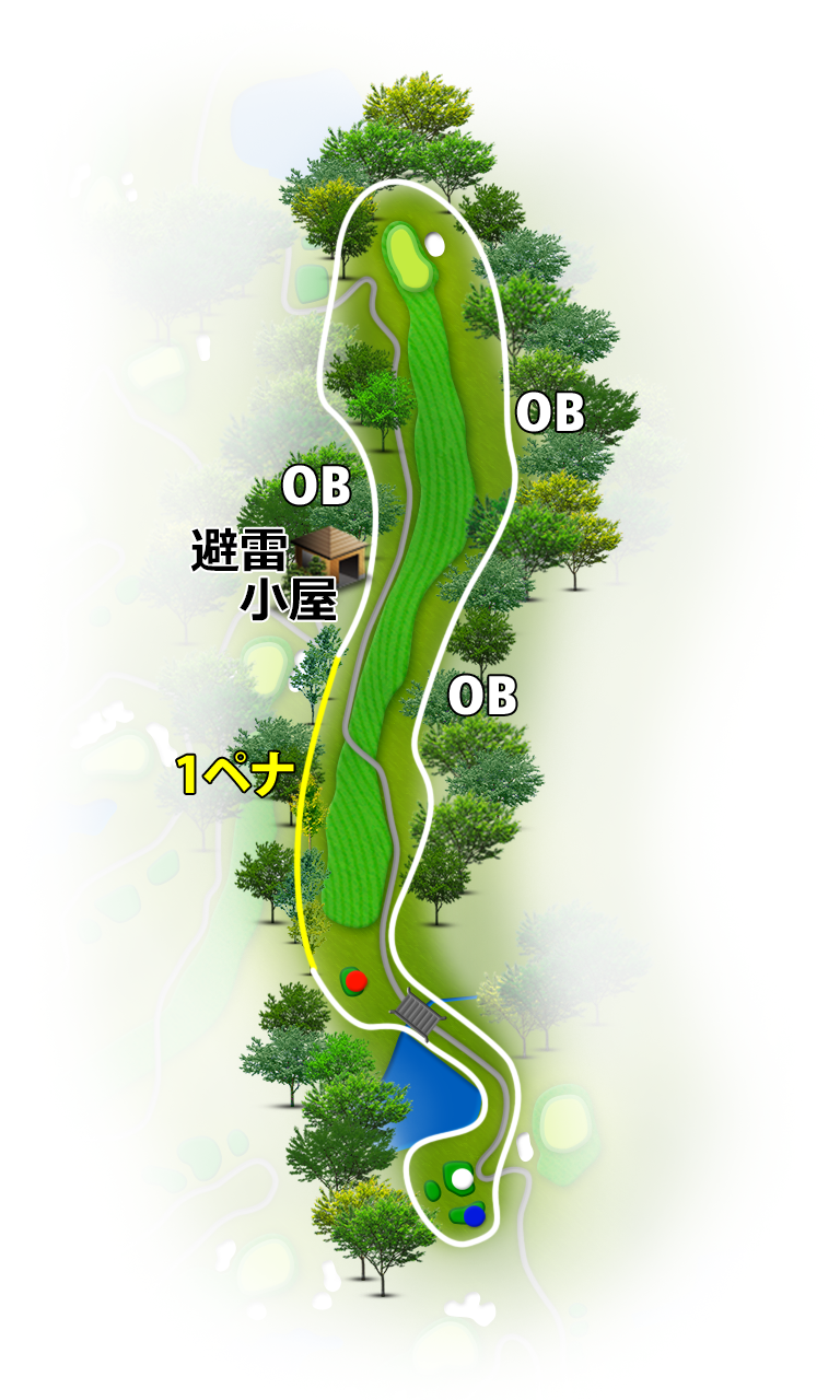ロータリーゴルフ倶楽部 オールドコースOUT4番ホール コース図