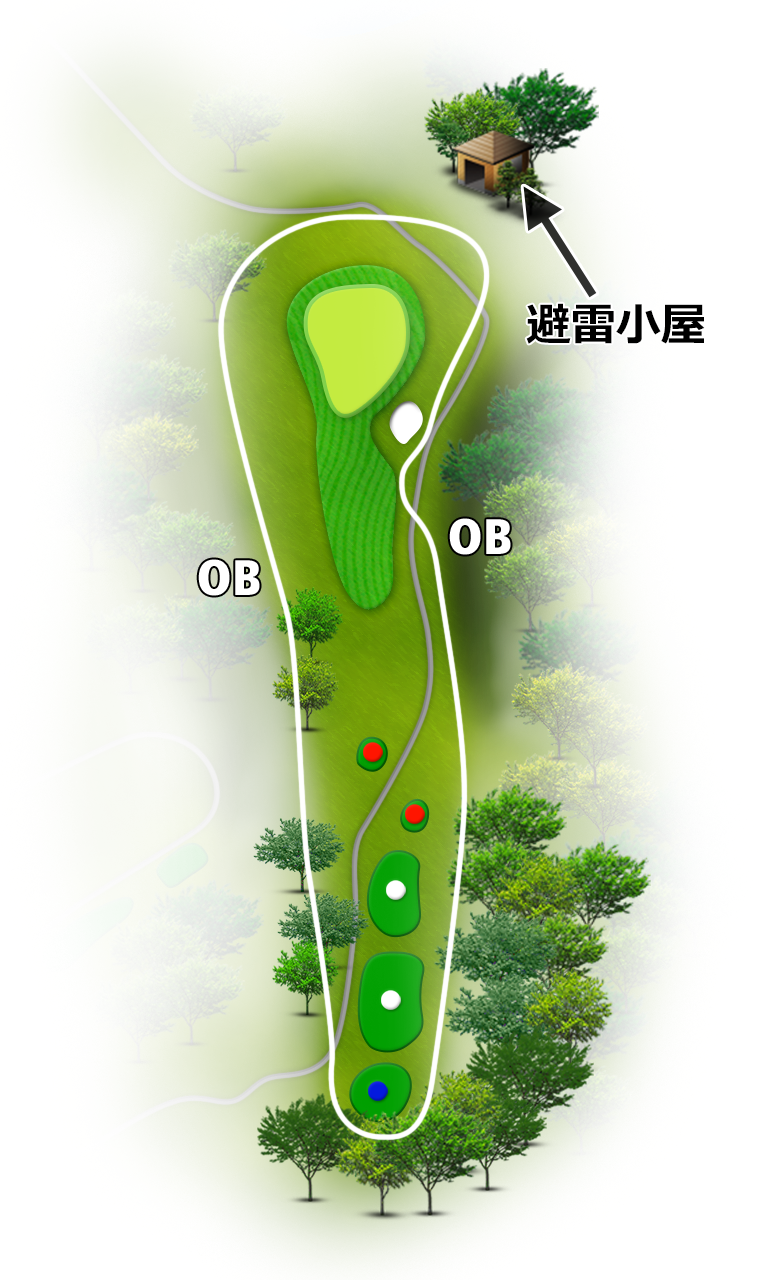 ロータリーゴルフ倶楽部 ニューコースIN11番ホール コース図