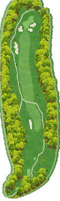 北見ハーブヒルゴルフクラブ OUT9番ホール コース図