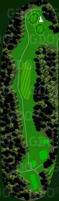 立山カントリークラブ 雄山3番ホール コース図