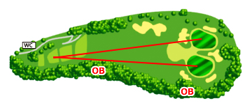 有馬冨士カンツリークラブ OUT4番ホール コース図