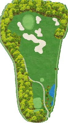 那須伊王野カントリークラブ（旧：藤和那須ＣＣ） 北コース2番ホール コース図