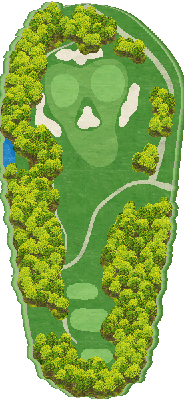 さくらカントリークラブ OUT2番ホール コース図