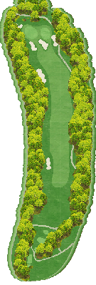 さくらカントリークラブ OUT3番ホール コース図