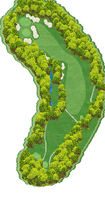さくらカントリークラブ OUT5番ホール コース図