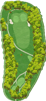 さくらカントリークラブ OUT8番ホール コース図
