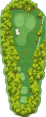 さくらカントリークラブ IN16番ホール コース図