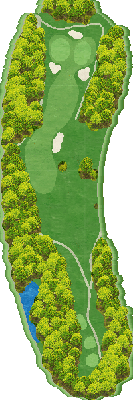 さくらカントリークラブ IN17番ホール コース図