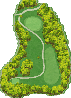 大分パブリックゴルフ場 OUT8番ホール コース図