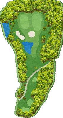 高千穂カントリー倶楽部 OUT6番ホール コース図