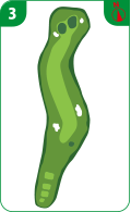 富士カントリー可児クラブ 可児ゴルフ場 織部コースOUT3番ホール コース図