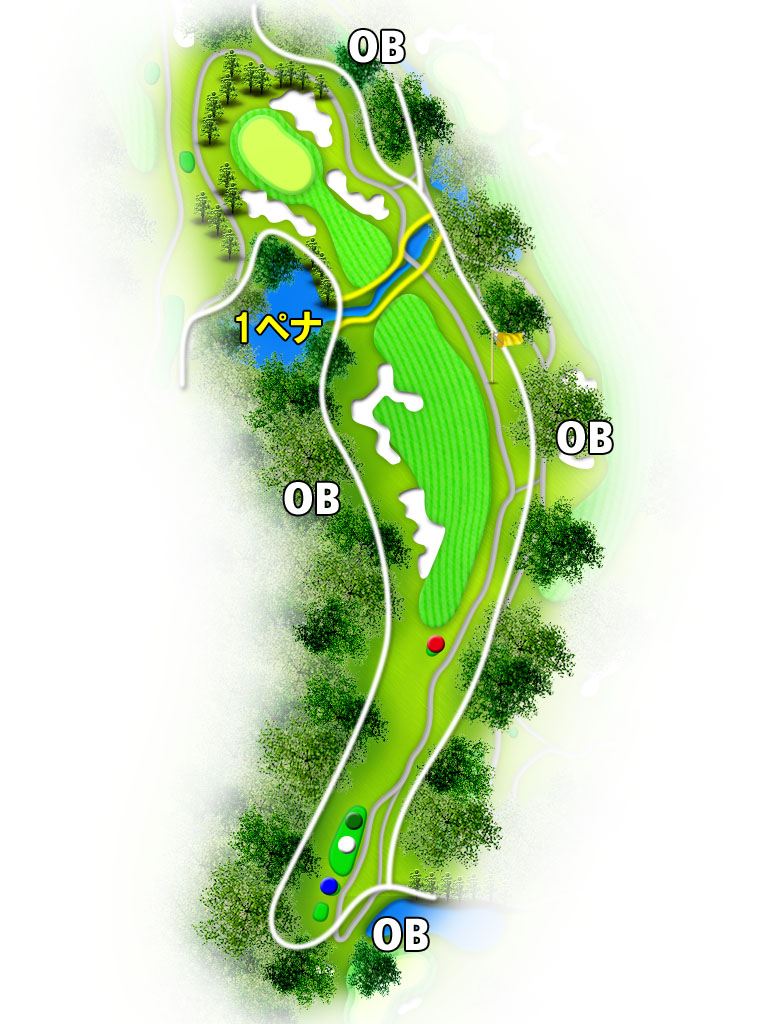 奈良若草カントリー倶楽部 吉野5番ホール コース図