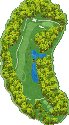 ＫＡＯゴルフ倶楽部 OUT8番ホール コース図