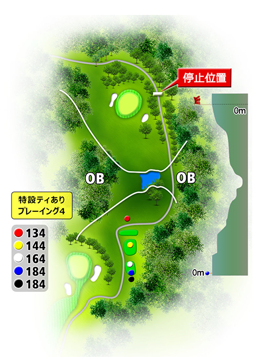 矢部サンバレーカントリークラブ IN13番ホール コース図