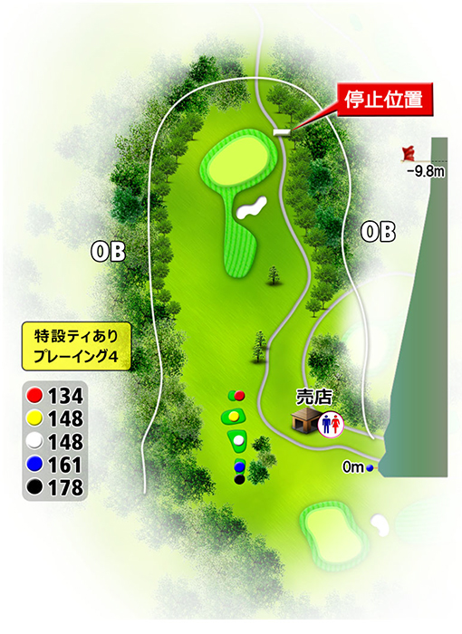 矢部サンバレーカントリークラブ OUT5番ホール コース図