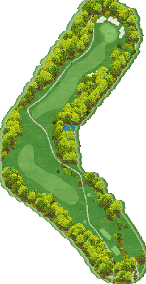 庄原カントリークラブ IN11番ホール コース図