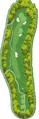 八尾カントリークラブ IN13番ホール コース図
