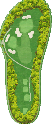 八尾カントリークラブ IN16番ホール コース図