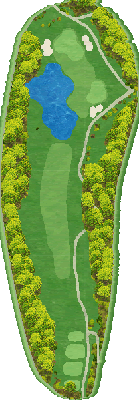 八尾カントリークラブ IN17番ホール コース図
