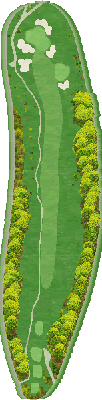 八尾カントリークラブ IN18番ホール コース図