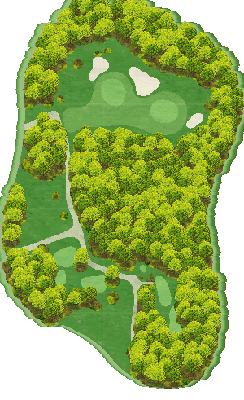 仙台グリーンゴルフクラブ OUT2番ホール コース図